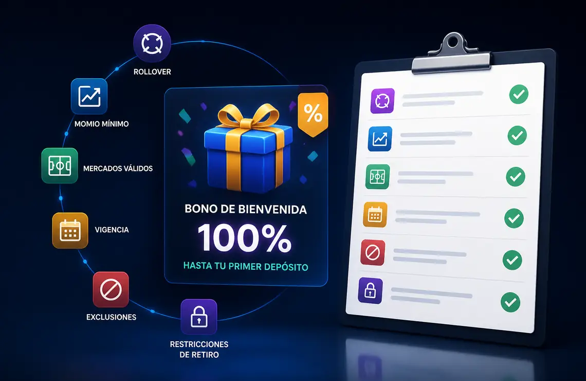 Lista rápida de bonos y condiciones de apuesta
